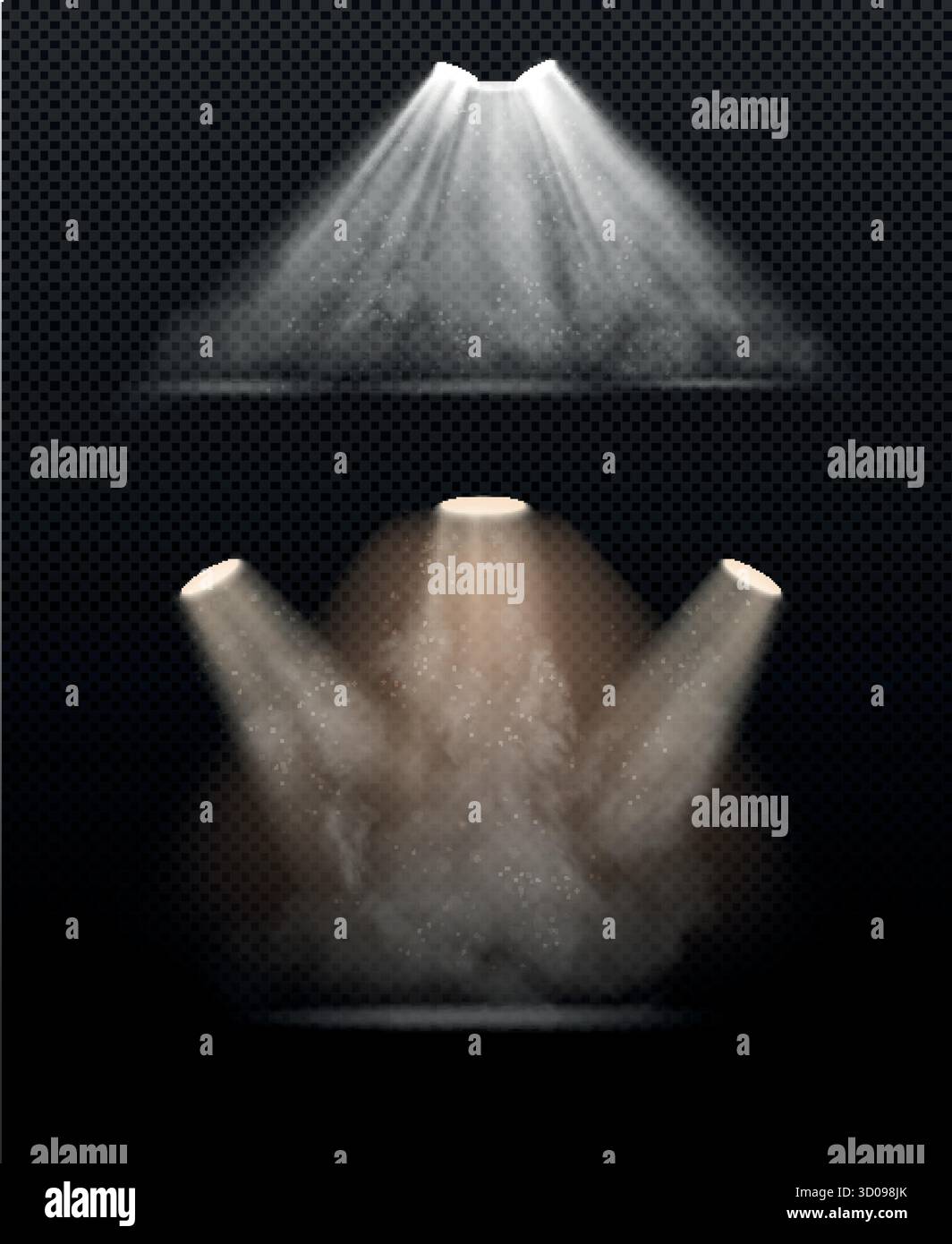 luce vettoriale calda con fumo su sfondo trasparente. Illustrazione Vettoriale
