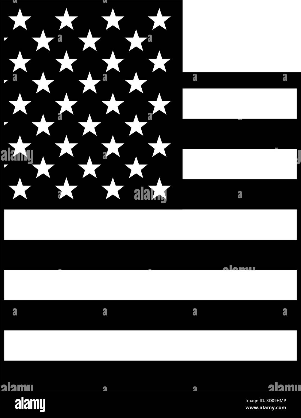 il profilo della mappa della forma dello stato utah è semplificato con la bandiera americana degli stati uniti e il vettore bianco isolato su sfondo trasparente Illustrazione Vettoriale