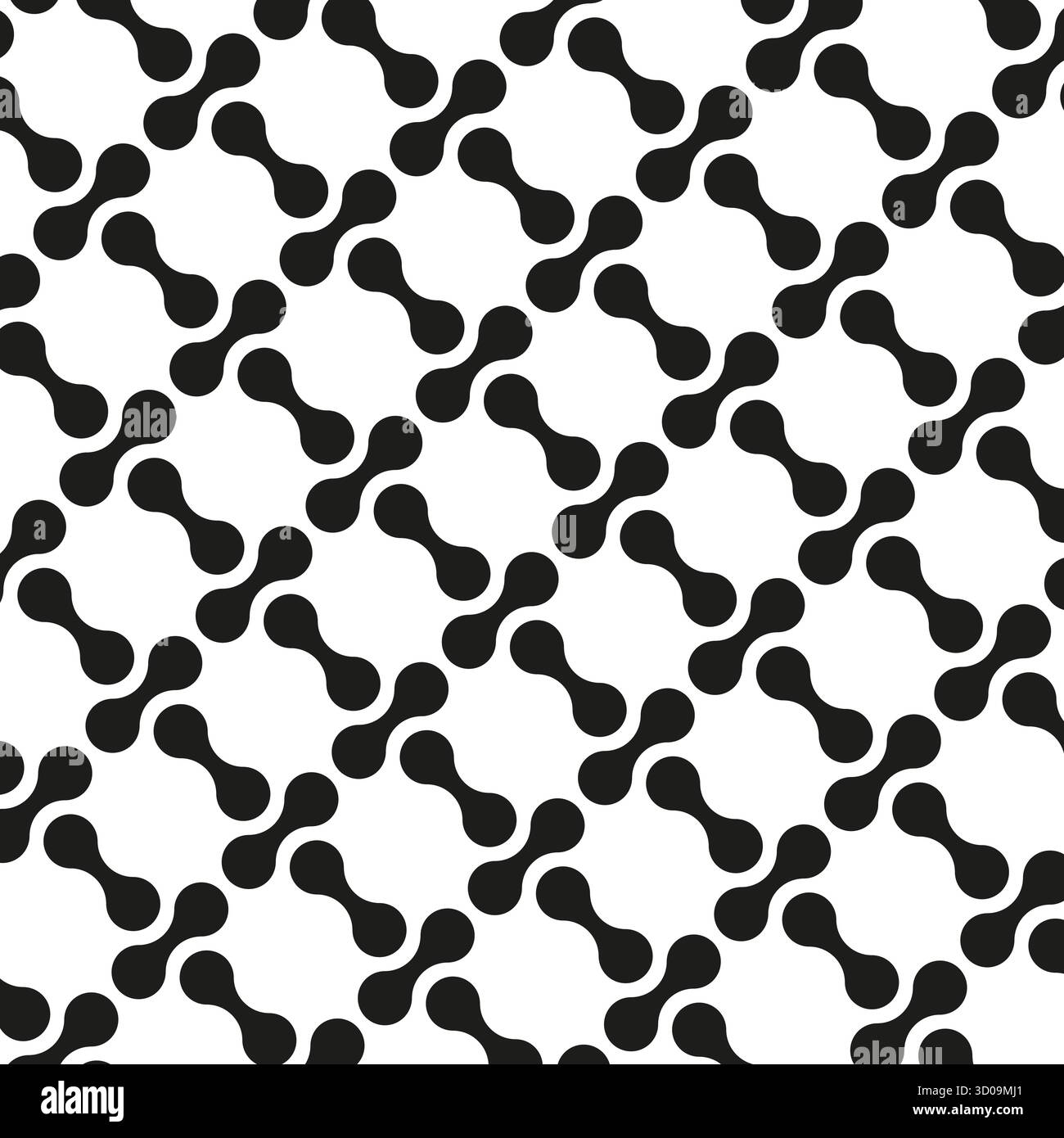 Ripetizione uniforme. Forme geometriche astratte. Ornamento monocromatico vettoriale. Sfondo moderno ed elegante. EPS 10. Illustrazione Vettoriale