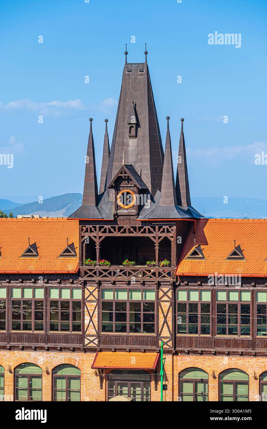 Romania, Transilvania, Brasov, centro storico, Olimpia, il primo Museo rumeno dello Sport e del Turismo di montagna Foto Stock
