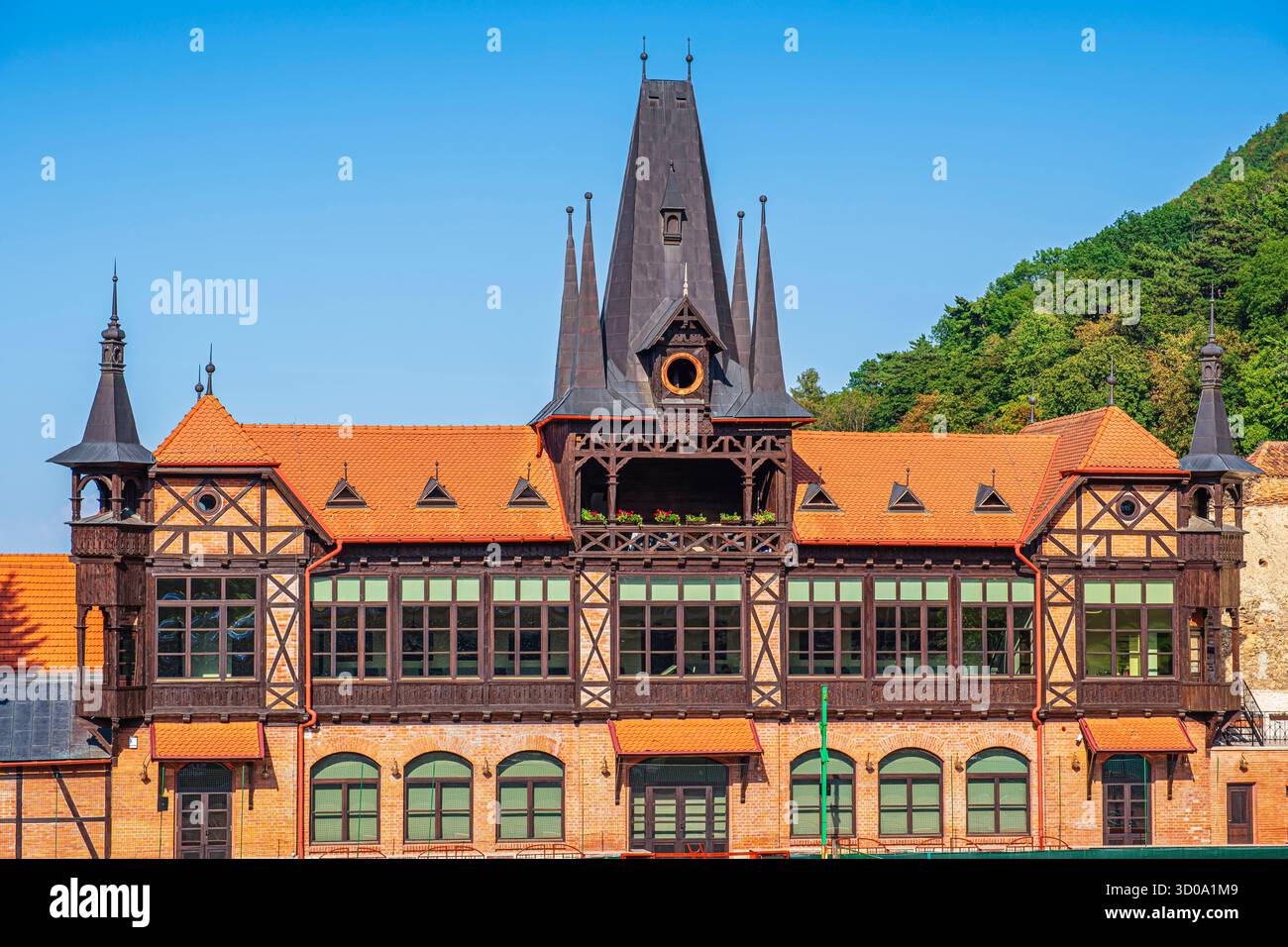 Romania, Transilvania, Brasov, centro storico, Olimpia, il primo Museo rumeno dello Sport e del Turismo di montagna Foto Stock