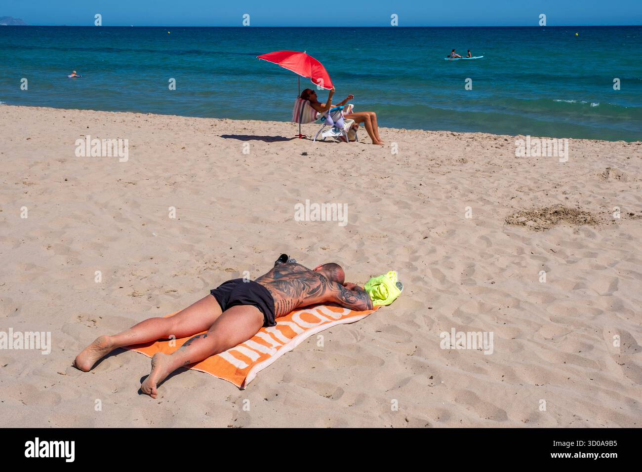 Spagna, Comunità Valenciana, Alicante, spiaggia di San Juan, Playa de Muchavista Foto Stock