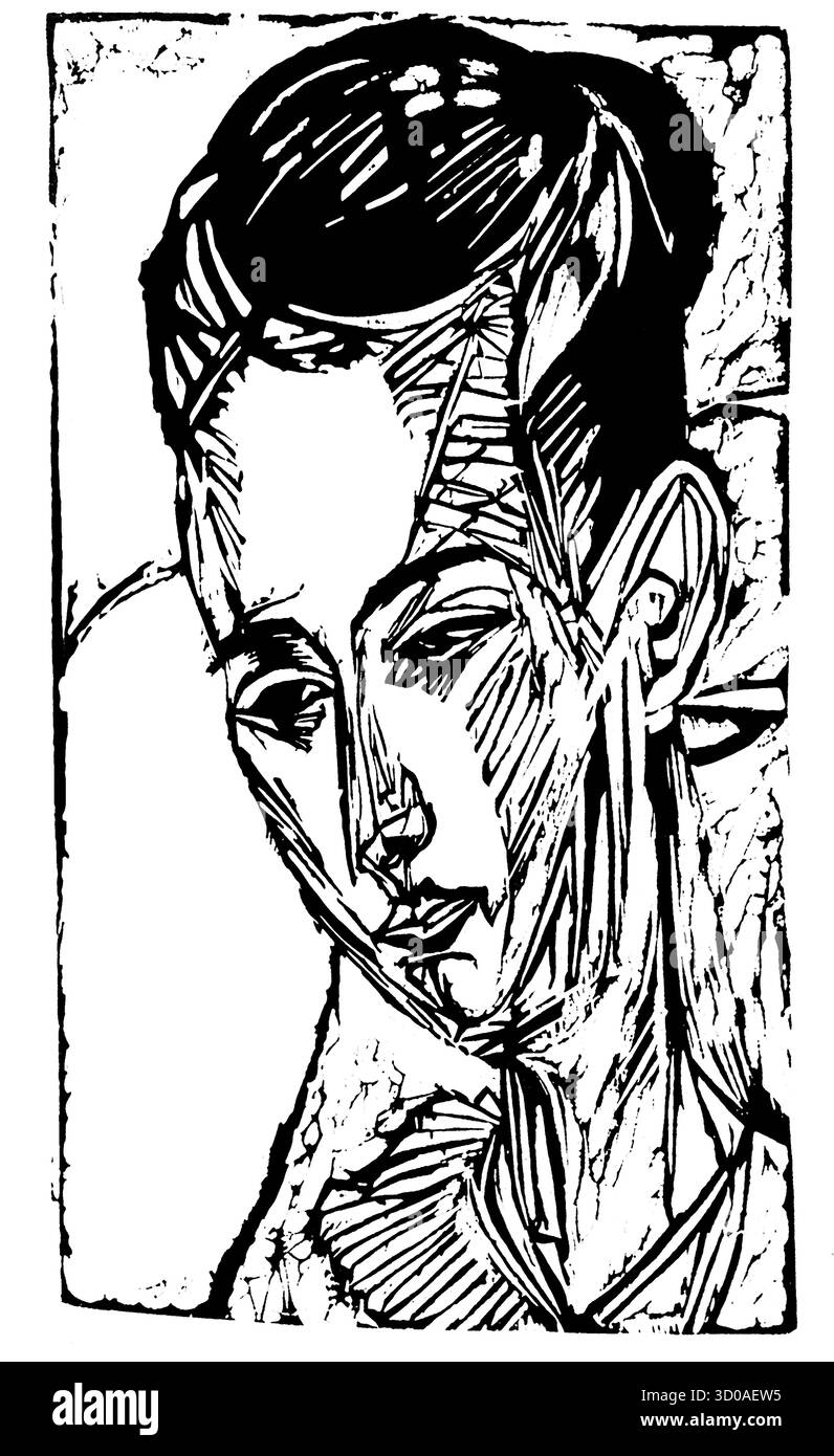 Die Graphik Ernst Ludwig Kirchners bis 1924 di Gustav Schiefler - Catalogo Raisonné of Prints, German Expressionist Art Publication, edizione 1924 Foto Stock