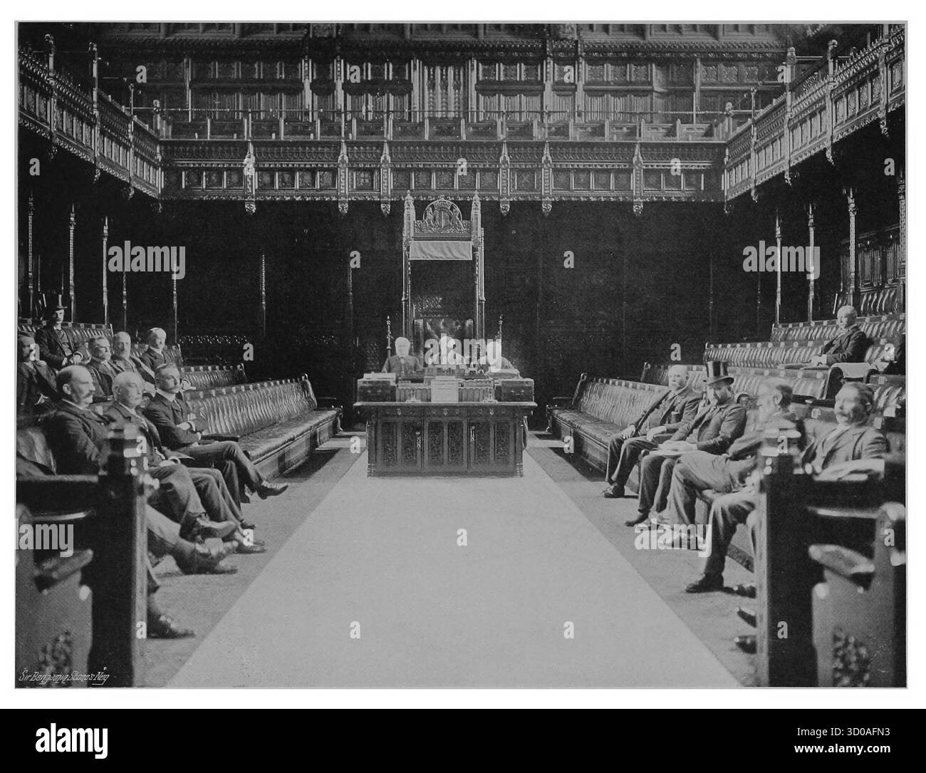 La camera dei comuni in commissione. Fotografia d'archivio vintage di Benjamin Stone, anni '1890 - '1900 Foto Stock