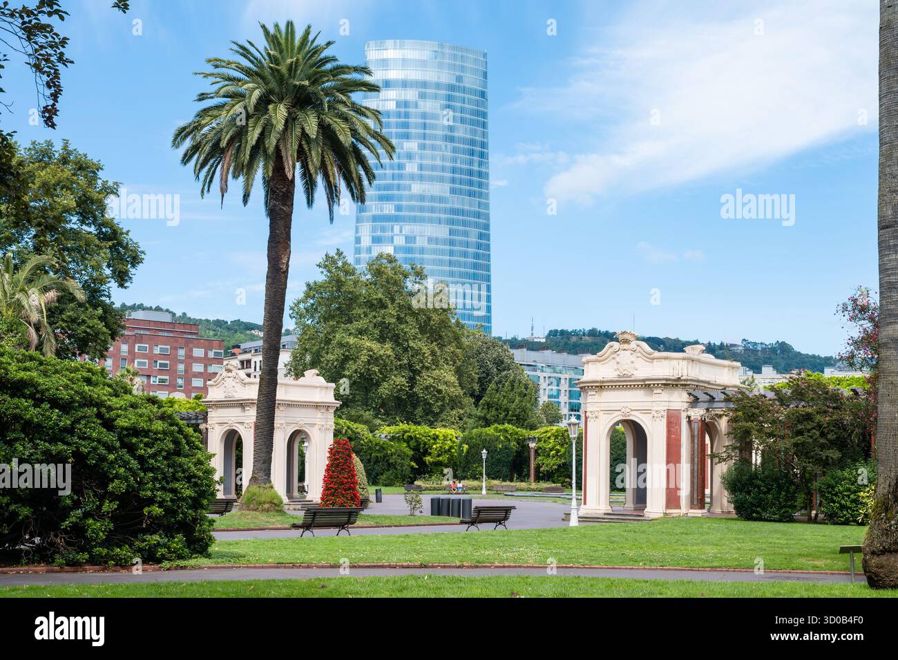 Dona Casilda Park, Bilbao, Spagna. Parco storico nel quartiere centrale di Indautxu Foto Stock