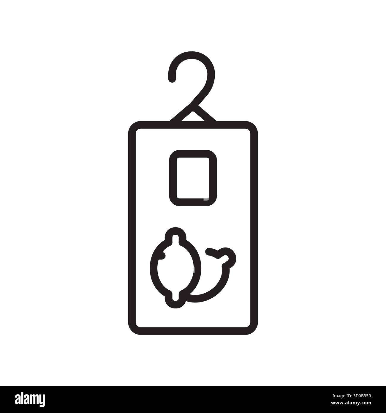 Icona della linea nera della bustina. Elemento isolato vettoriale.tratto modificabile Illustrazione Vettoriale