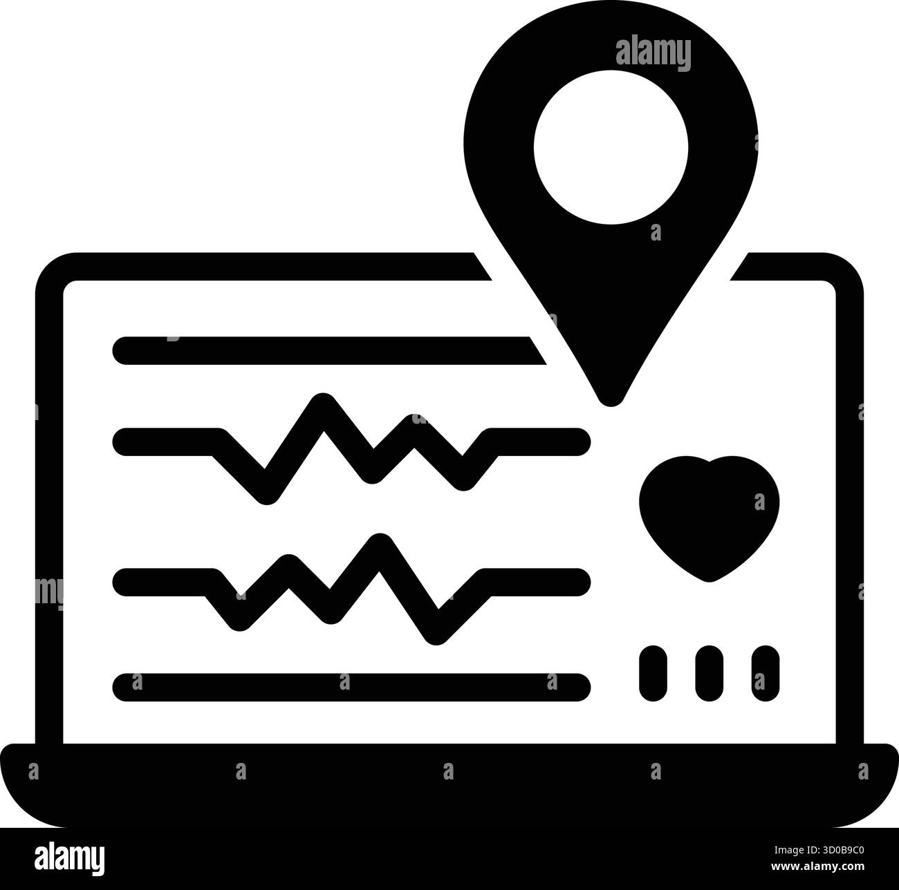 Icona per la visita di monitoraggio, il monitoraggio Illustrazione Vettoriale