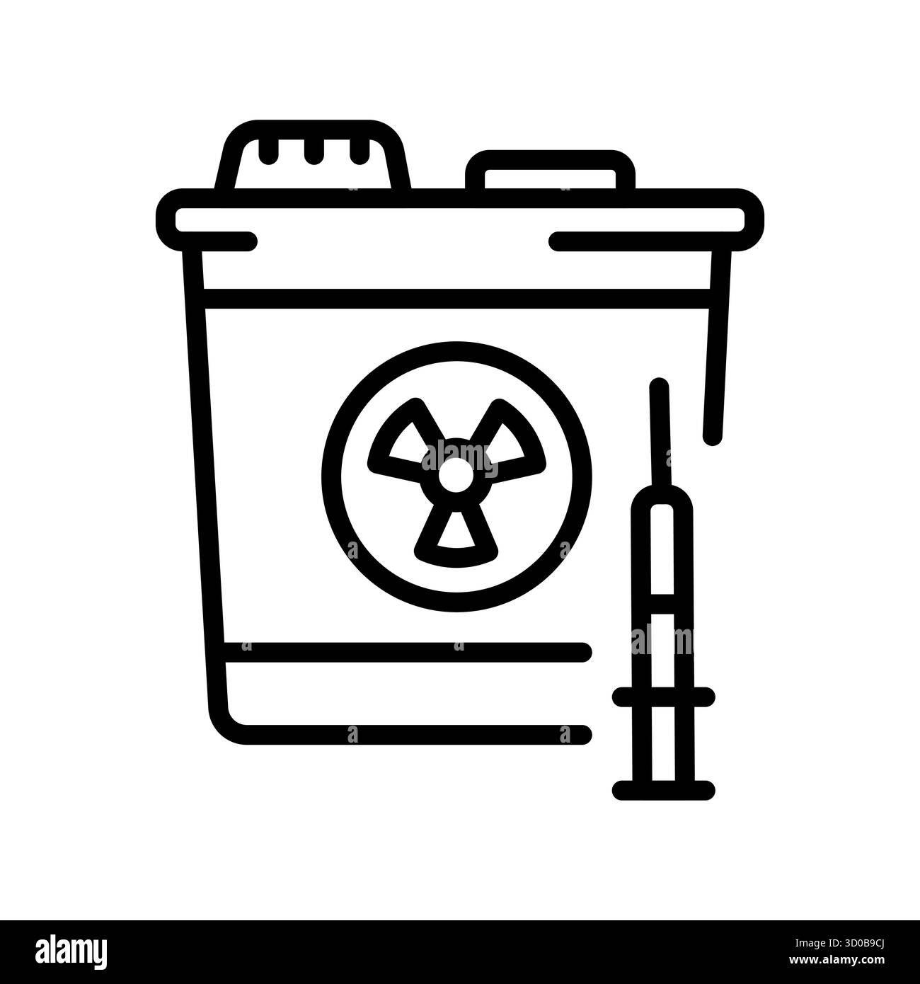 icona della linea nera nitida per uso medico contaminata per progetti digitali e di stampa. Icone di pulizia minime per applicazioni e siti Web. Icone semplici e moderne per UI UX A. Illustrazione Vettoriale