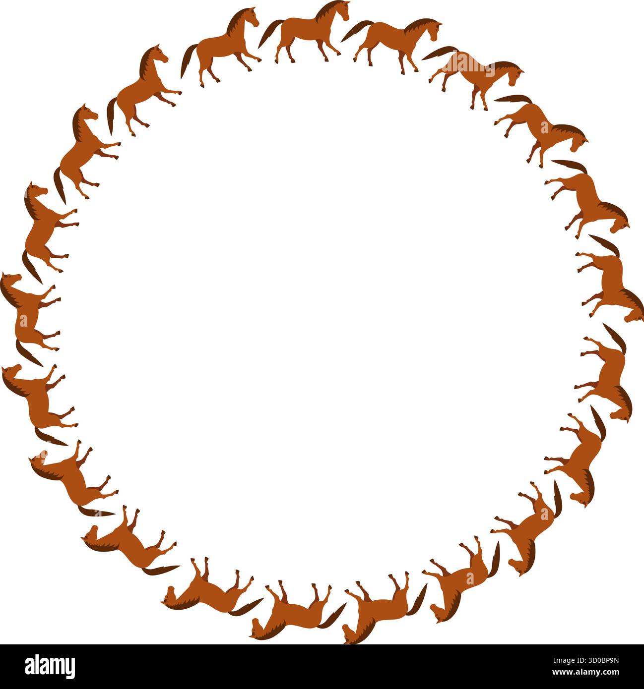 Telaio per cavalli. Modello Derby game Horse per il testo. Illustrazione vettoriale disegnata a mano Illustrazione Vettoriale