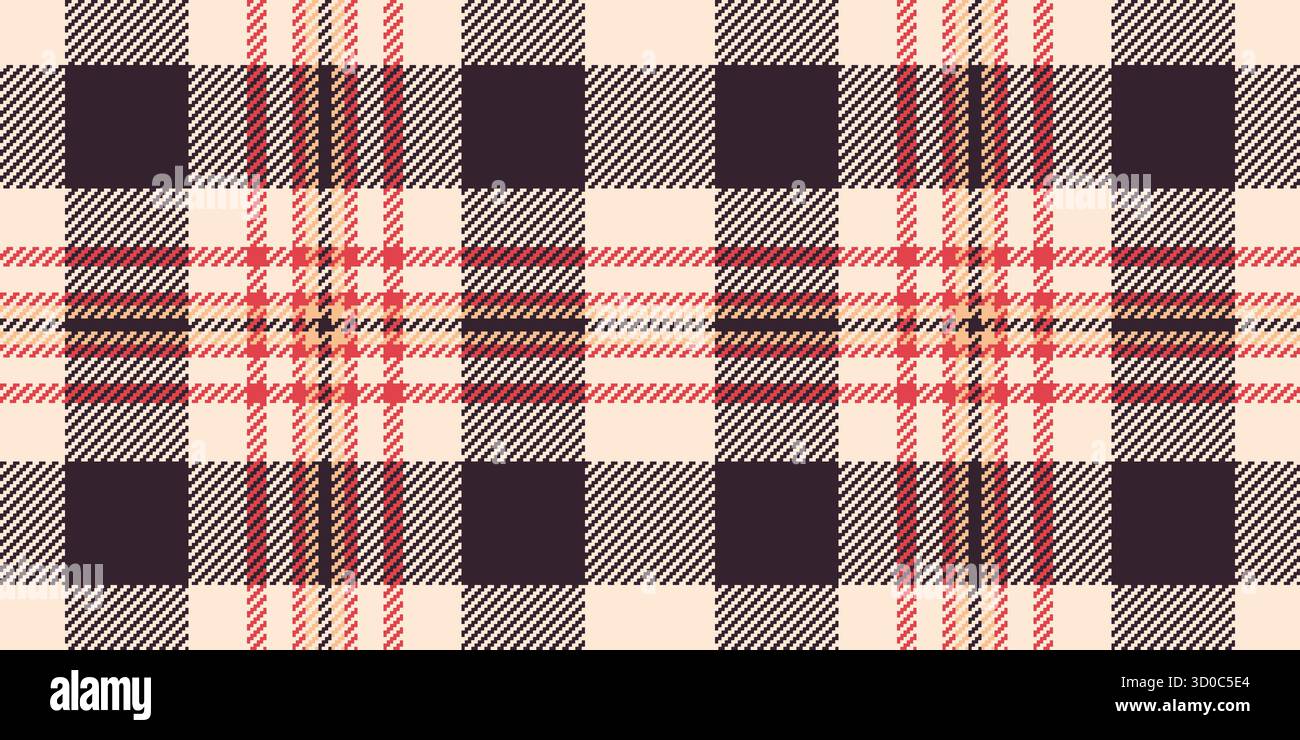 Classico motivo a quadri. Un design in tartan senza cuciture, adatto per la stampa tessile, la moda o gli sfondi tradizionali. Versatile, elegante e senza tempo. Illustrazione Vettoriale