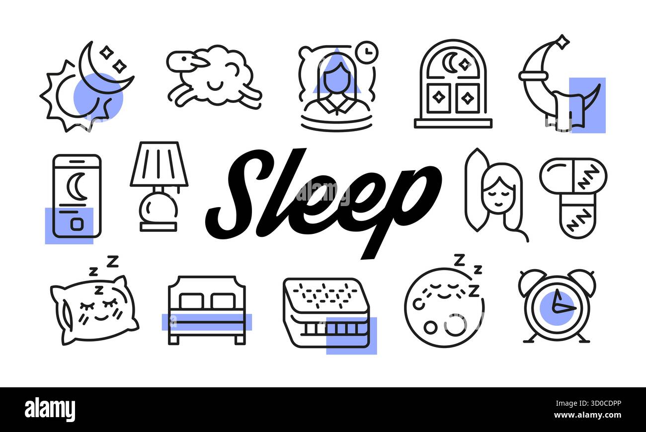 Poster del sonno. Illustrazione vettoriale Illustrazione Vettoriale