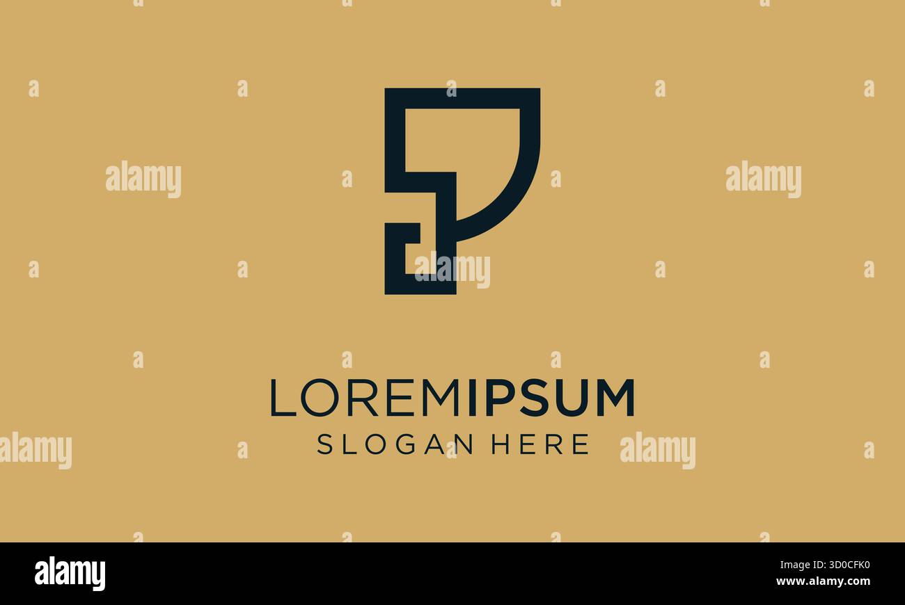 Modello di design del logo Letter P moderno e creativo, ideale per il branding aziendale, l'identità aziendale e le applicazioni di icone eleganti. Questo premio Illustrazione Vettoriale