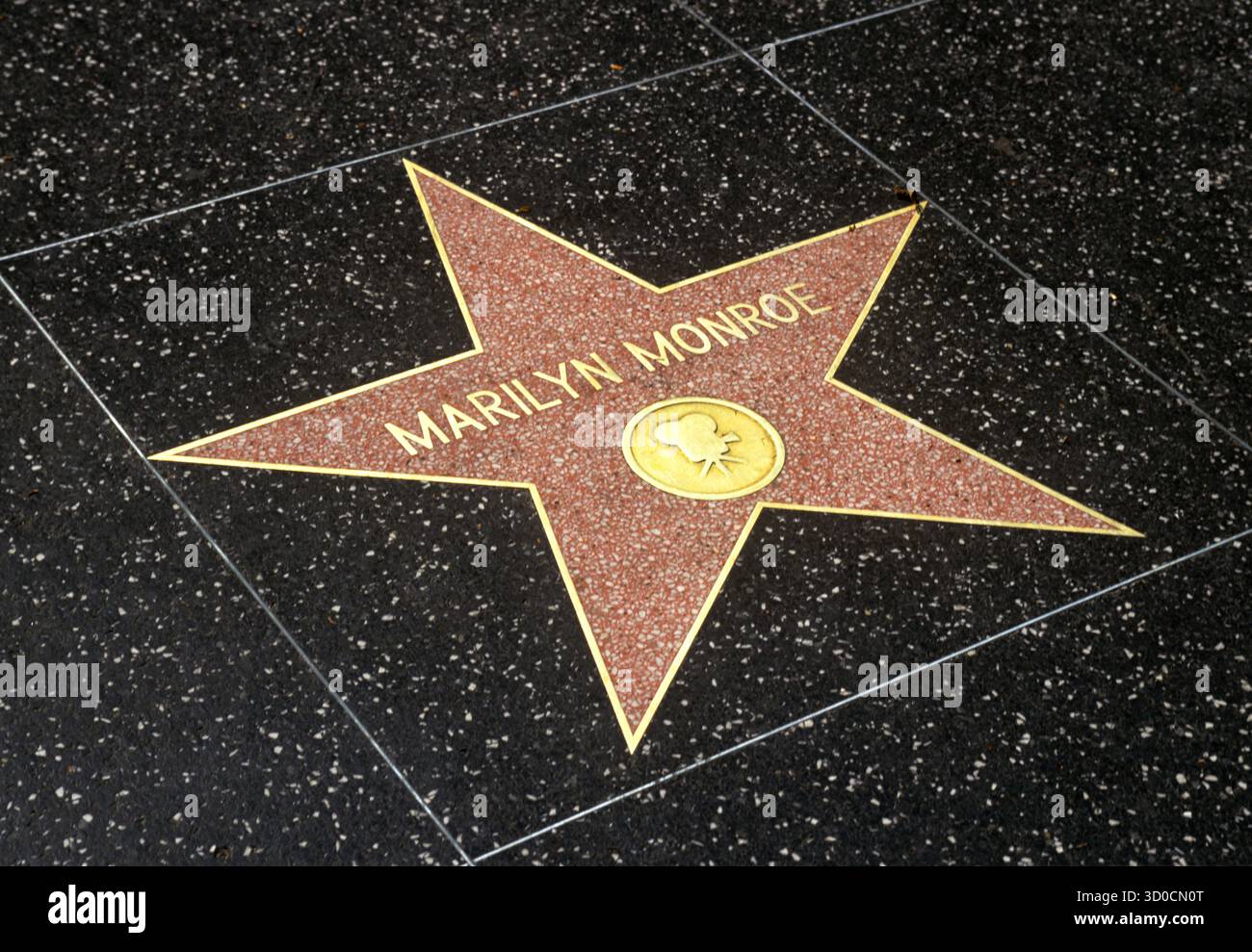 La star di Marilyn Monroe sulla Hollywood Walk of Fame Foto Stock