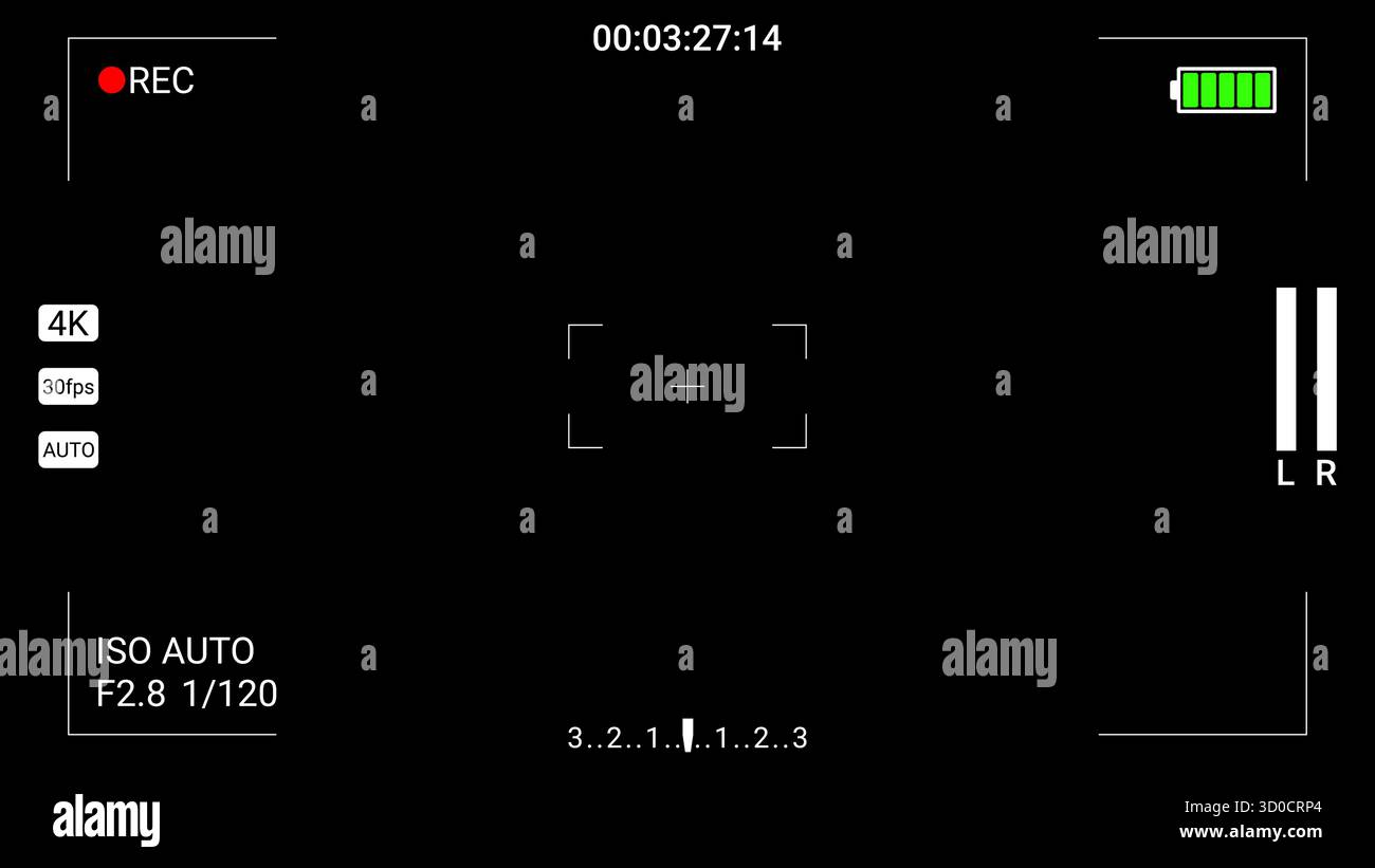 Interfaccia di registrazione della telecamera - illustrazione vettoriale Illustrazione Vettoriale