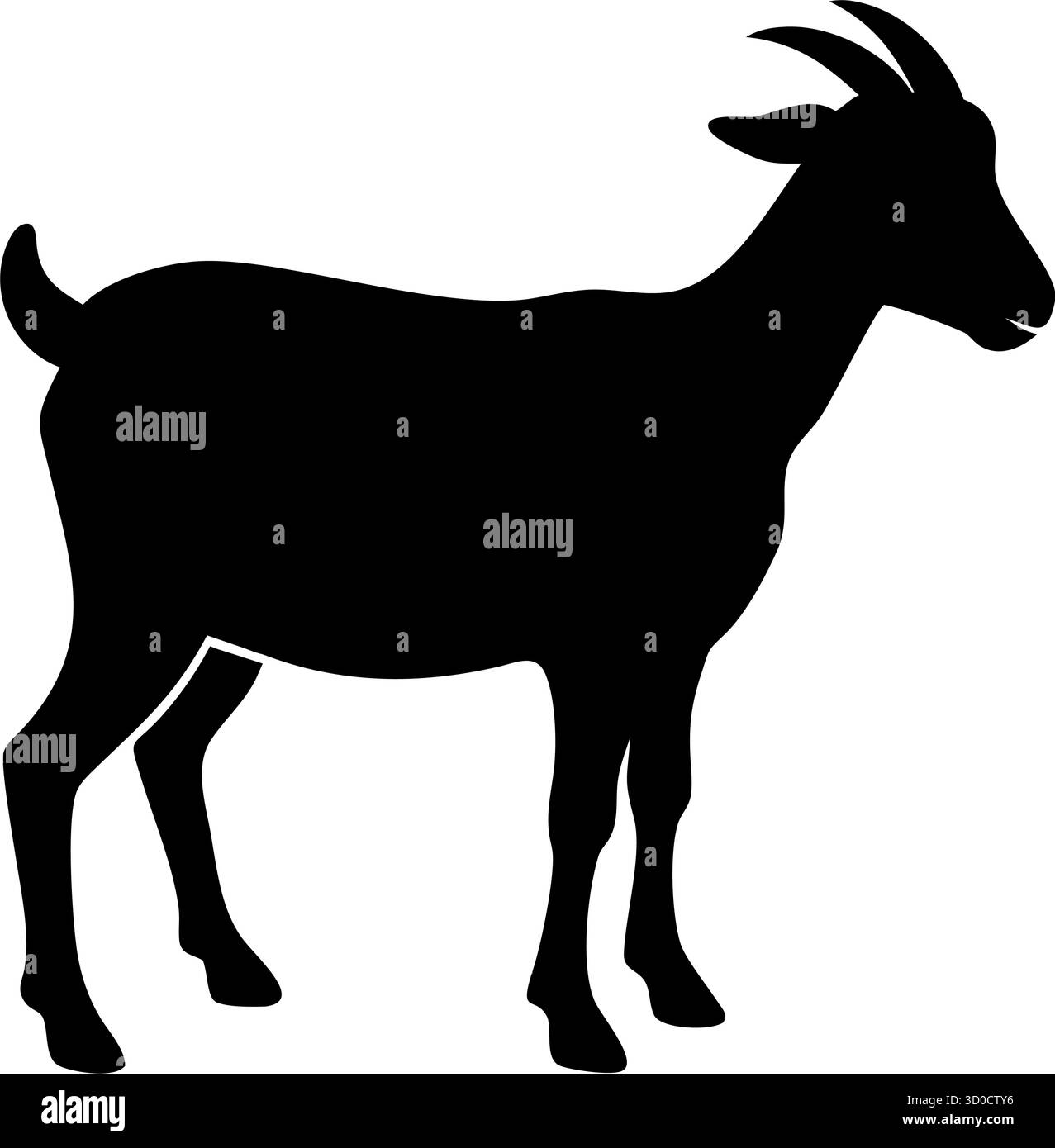 Capra silhouette Vector – icona animale di fattoria per il Branding agricolo, il design culturale e l'educazione al bestiame Illustrazione Vettoriale Capra silhouette Vector – icona animale di fattoria per il Branding agricolo, il design culturale e l'educazione al bestiame Illustrazione Vettoriale