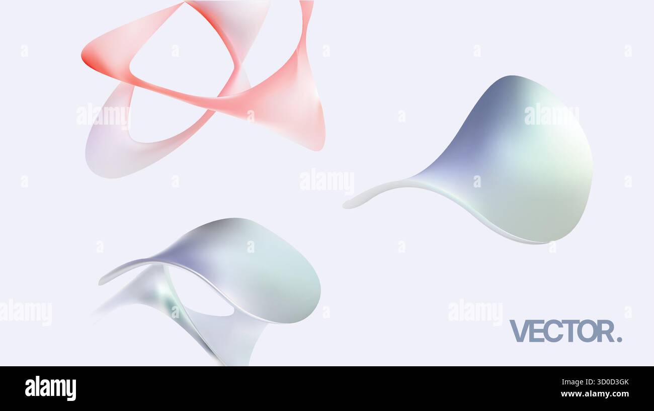 Eleganti forme astratte con colori morbidi, perfette per le esigenze di design moderno Illustrazione Vettoriale