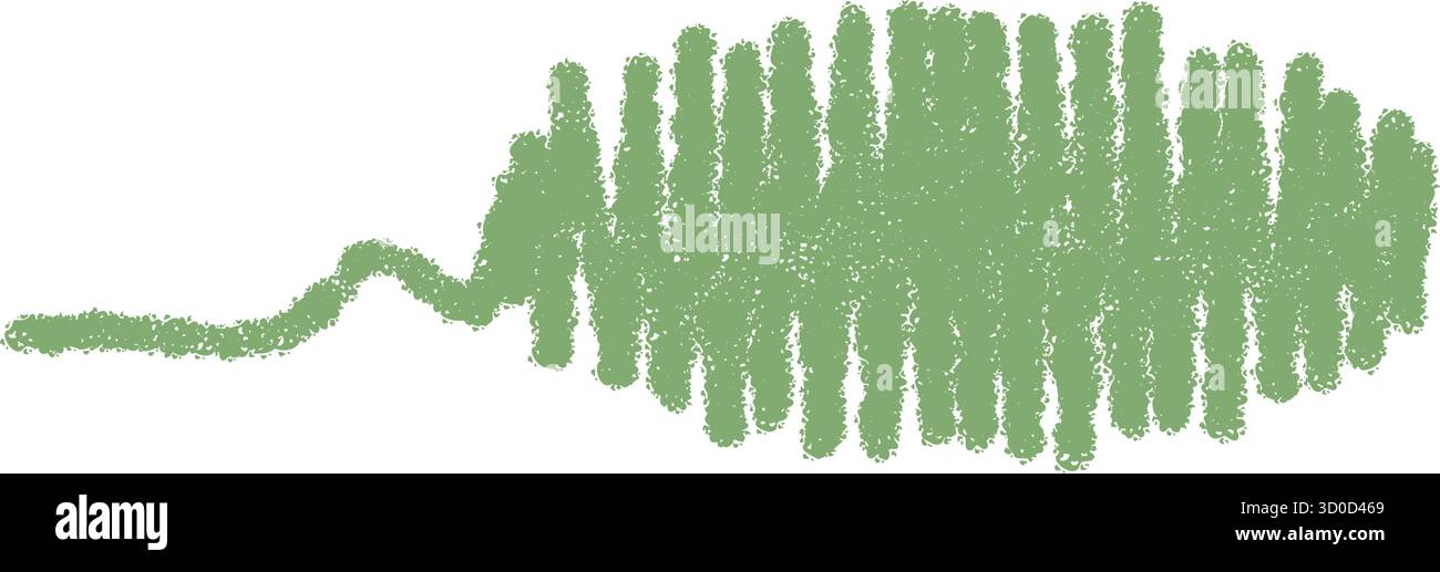 Icona a forma di bolla verde dello schizzo del gesso Illustrazione Vettoriale