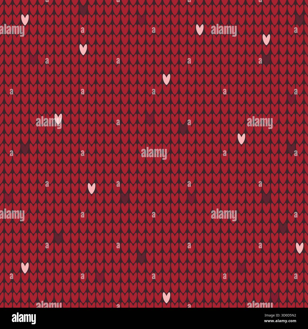 Tessuto lavorato a maglia senza cuciture. Sfondo rosso accogliente e festoso che imita la texture lavorata a maglia. Stampa per carta da parati, carta, tessuto, tessuti, grafica vettoriale Illustrazione Vettoriale