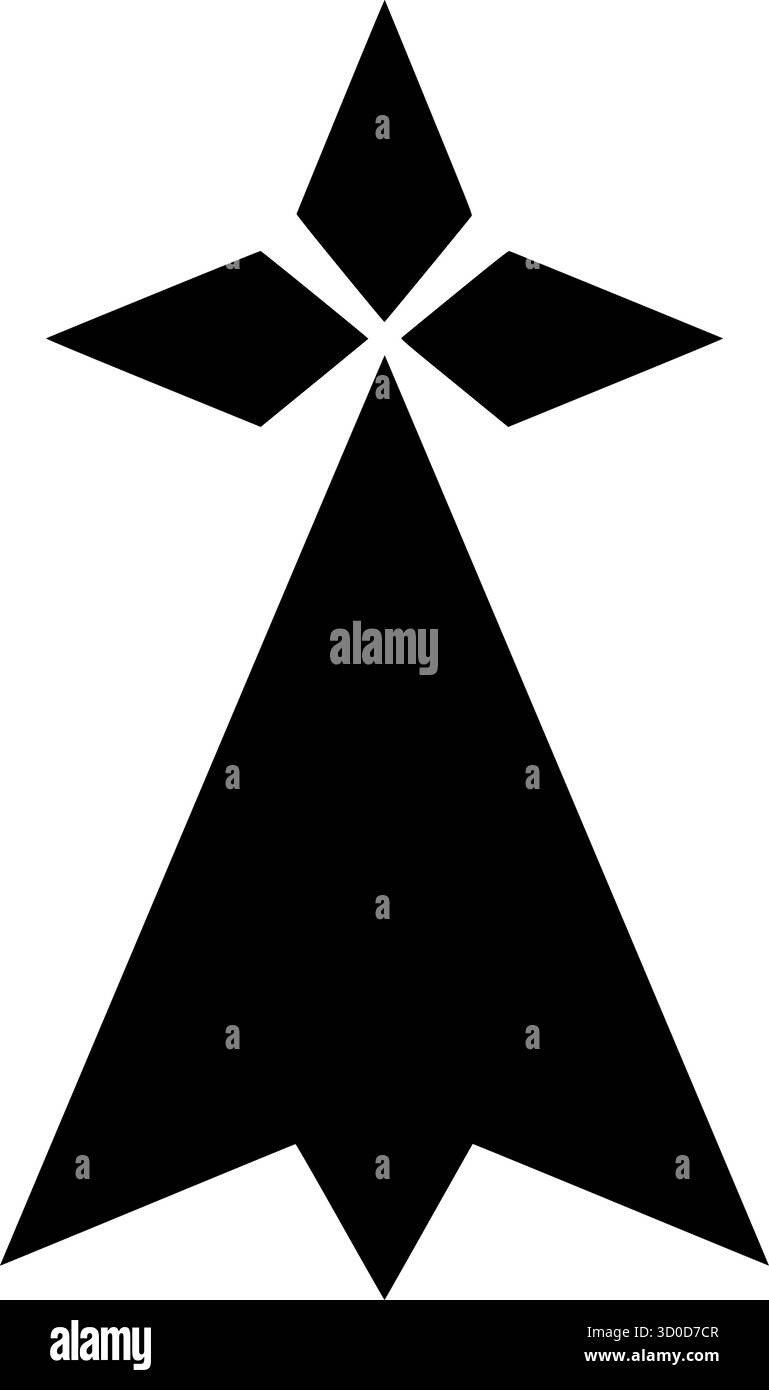L'Ermine nero è un simbolo tradizionale usato nell'araldica bretone. Illustrazione Vettoriale