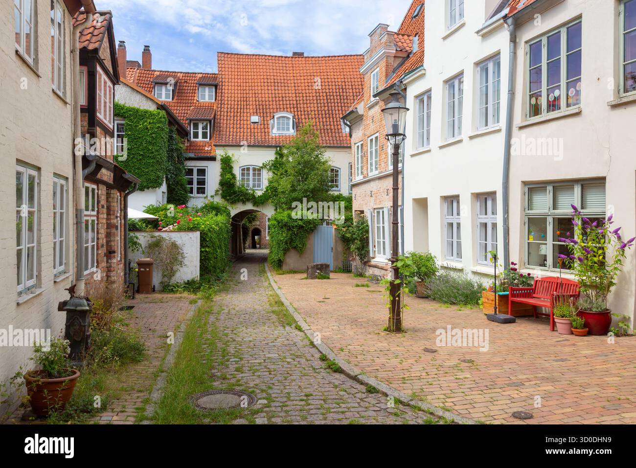 Thorweg, città anseatica di Lübeck, Schleswig-Holstein, Germania Foto Stock