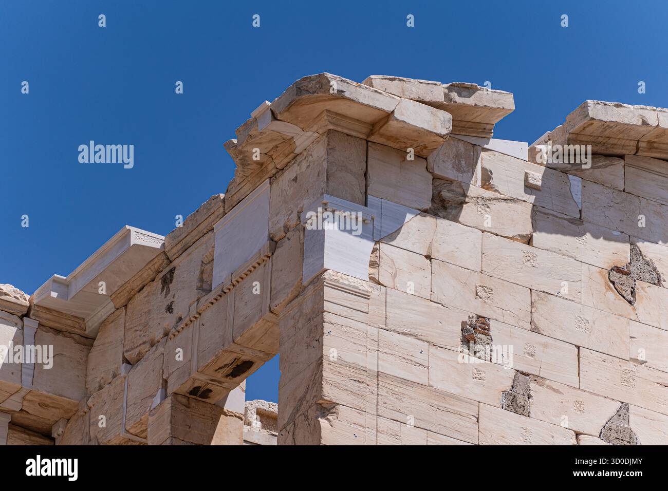 Rovine dell'antica Acropoli di Atene Foto Stock