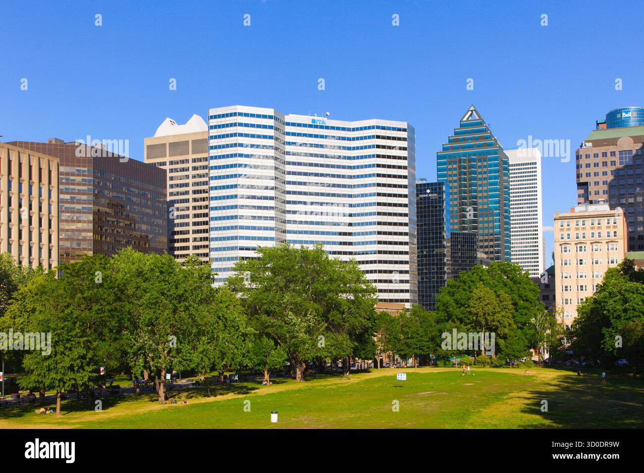 Canada, Quebec, Montreal, centro, skyline, Campus della McGill University, Foto Stock