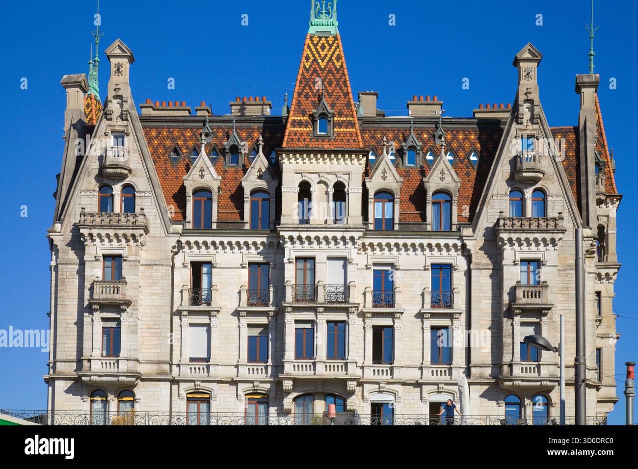 Svizzera, Vaud, Losanna, edilizia, architettura tipica, Foto Stock