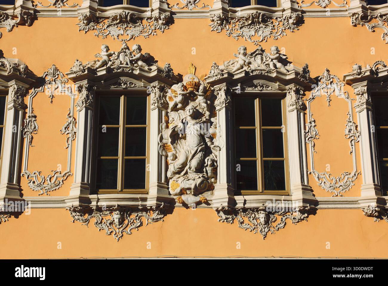 Casa del Falcone, nota anche come Casa dei Falcon, Würzburg, bassa Franconia, Baviera, Germania Foto Stock