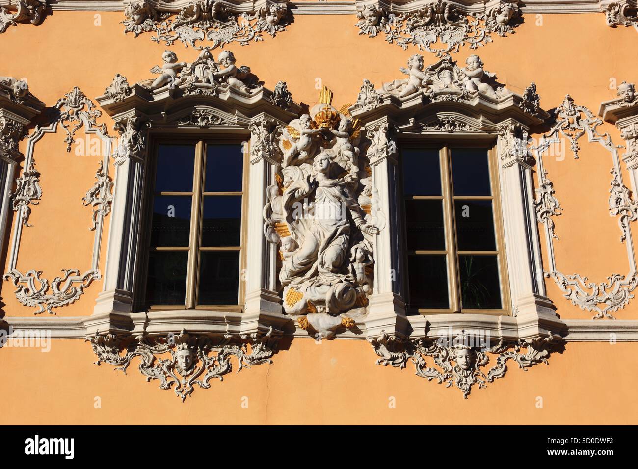 Casa del Falcone, nota anche come Casa dei Falcon, Würzburg, bassa Franconia, Baviera, Germania Foto Stock
