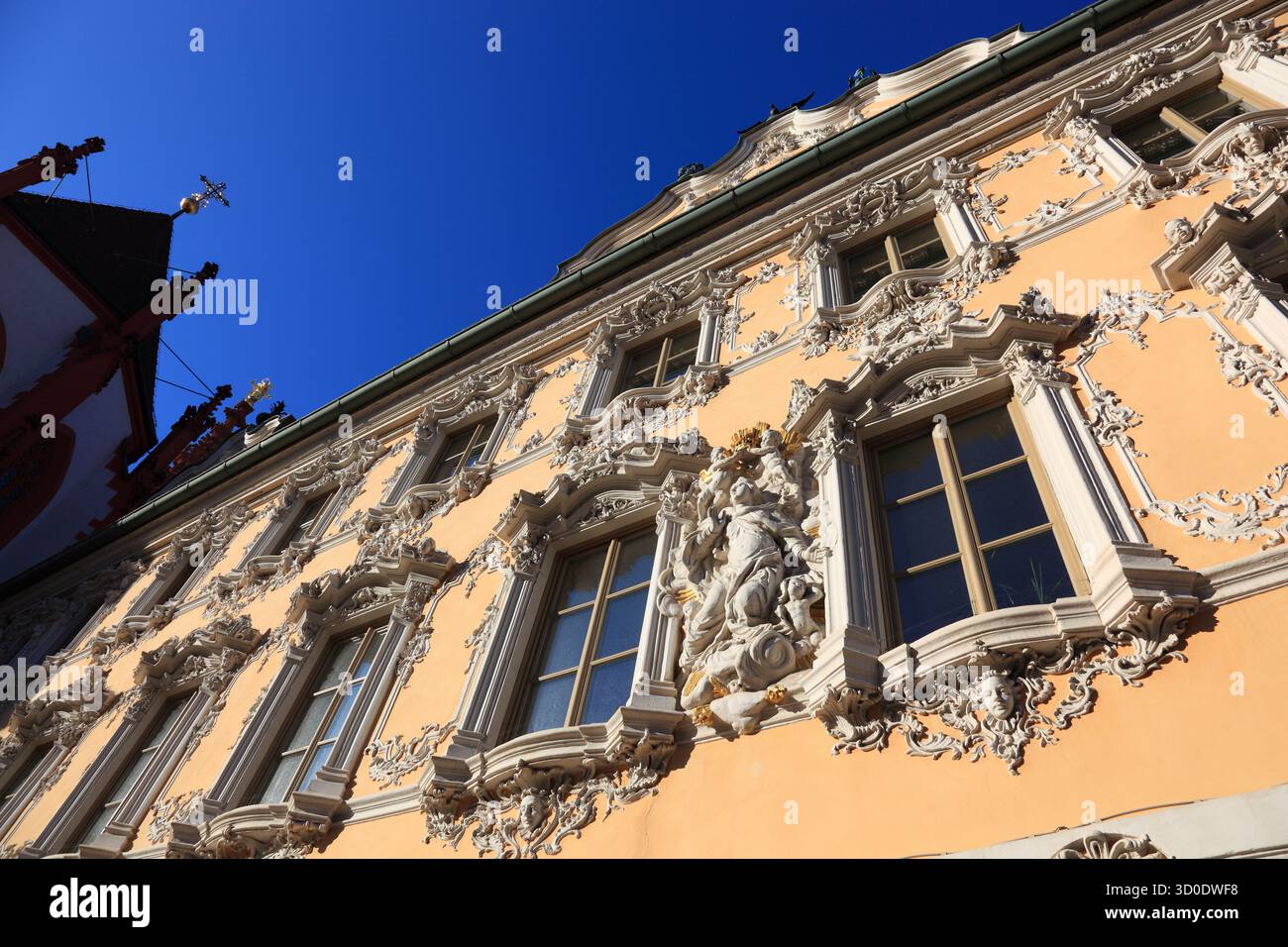Casa del Falcone, nota anche come Casa dei Falcon, Würzburg, bassa Franconia, Baviera, Germania Foto Stock