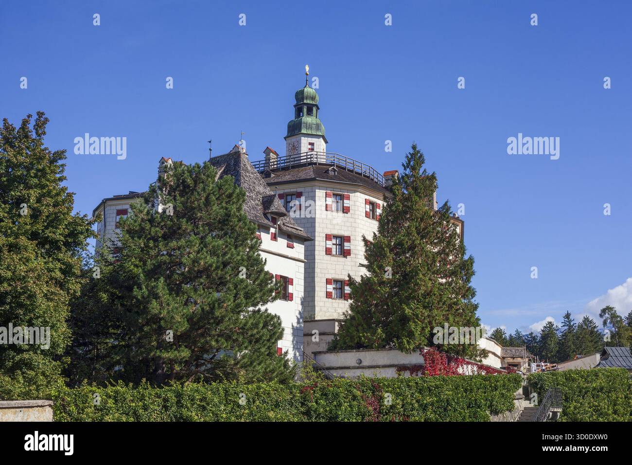 Il castello di Ambras, Innsbruck, in Tirolo, Austria Foto Stock