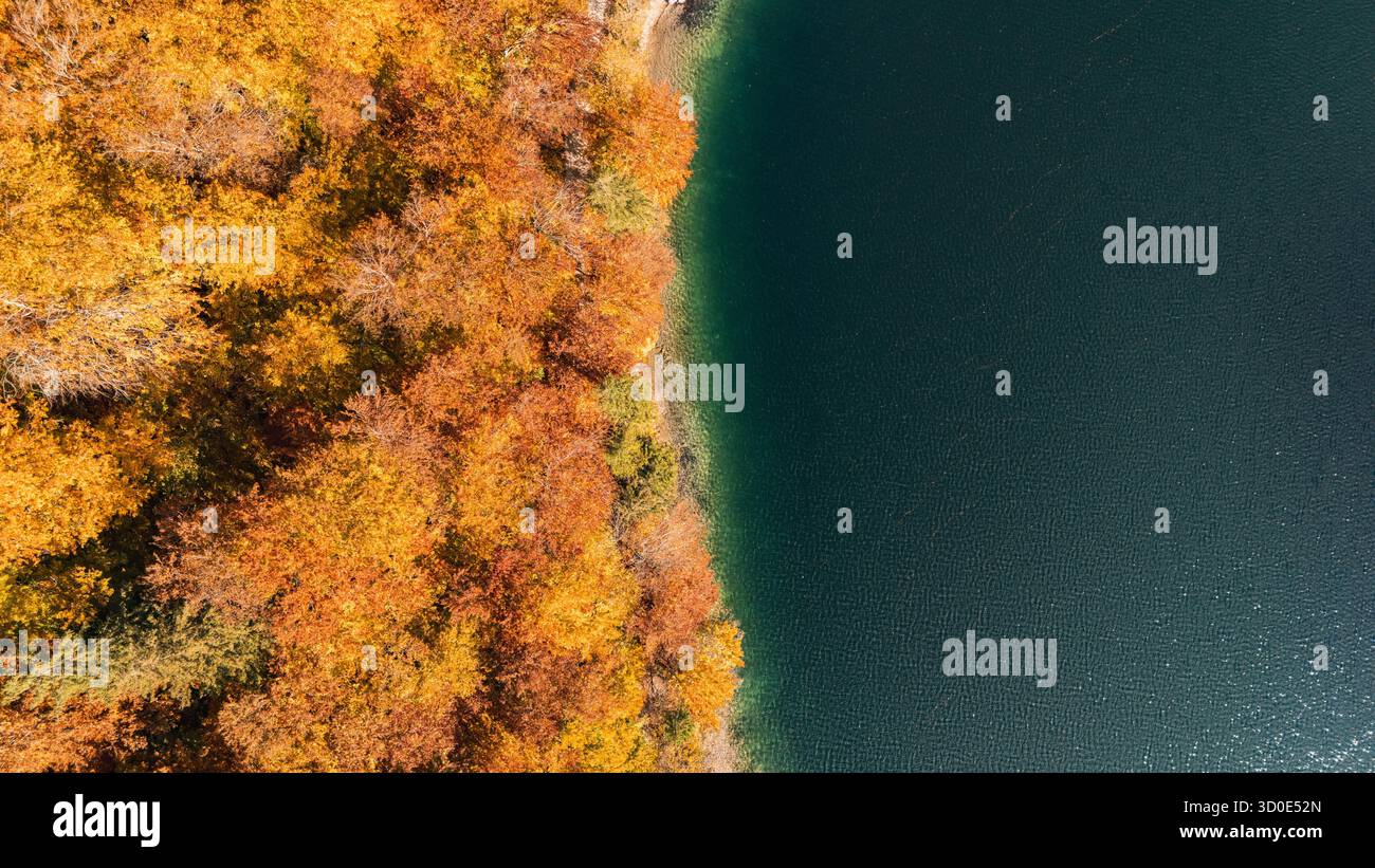 Der Vordere Langbathsee im Höllengebirge im oberösterreichischen Teil des Salzkammergutes im Herbst AM 21.10.2025. // il Vorderer Langbathsee sulle montagne di Höllengebirge nella parte alta austriaca del Salzkammergut in autunno il 21 ottobre 2025 - 20251021 PD18310 credito: APA-PictureDesk/Alamy Live News Foto Stock