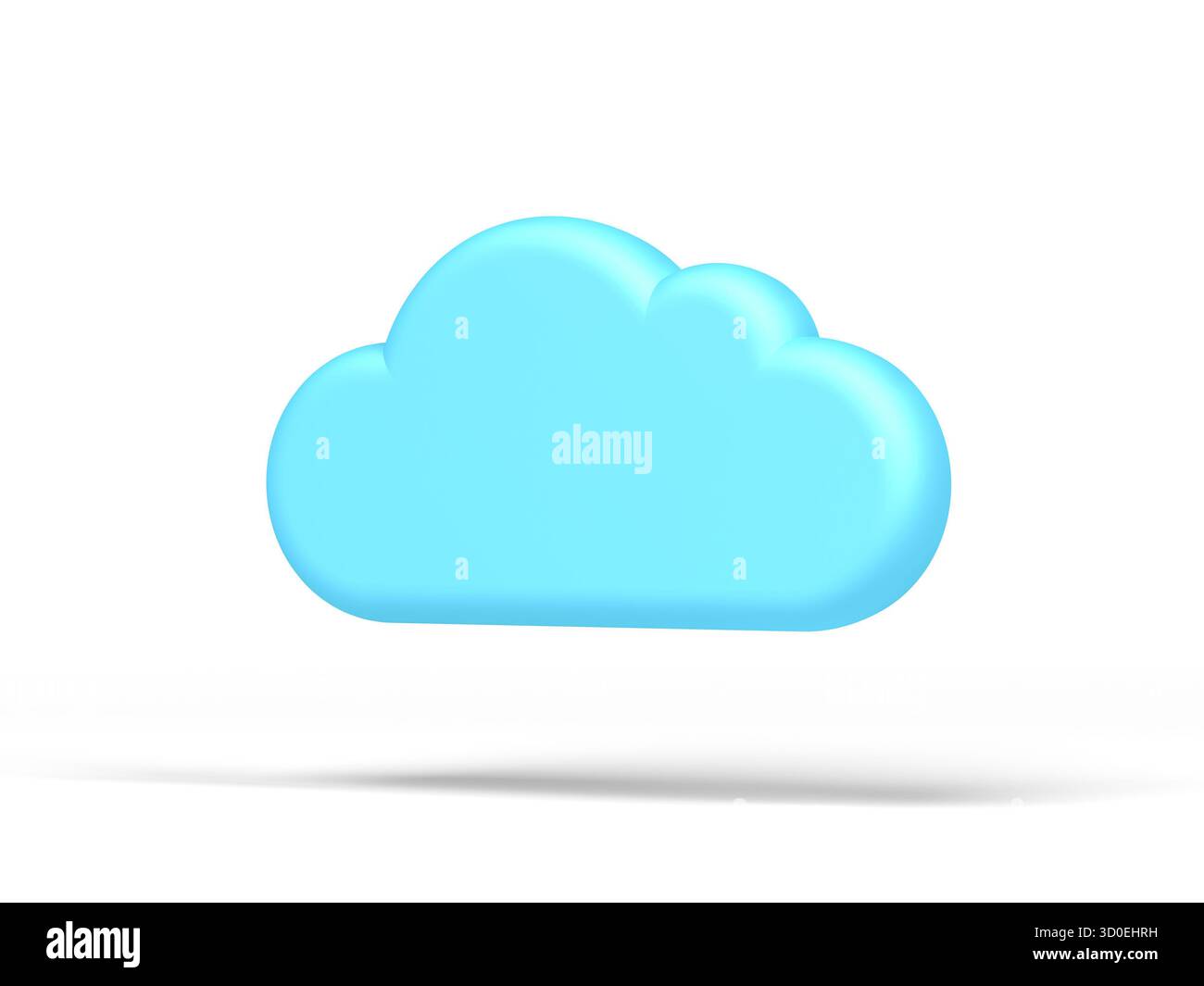 Simbolo della nuvola blu. Icona. Cloud computing. illustrazione 3d. Foto Stock