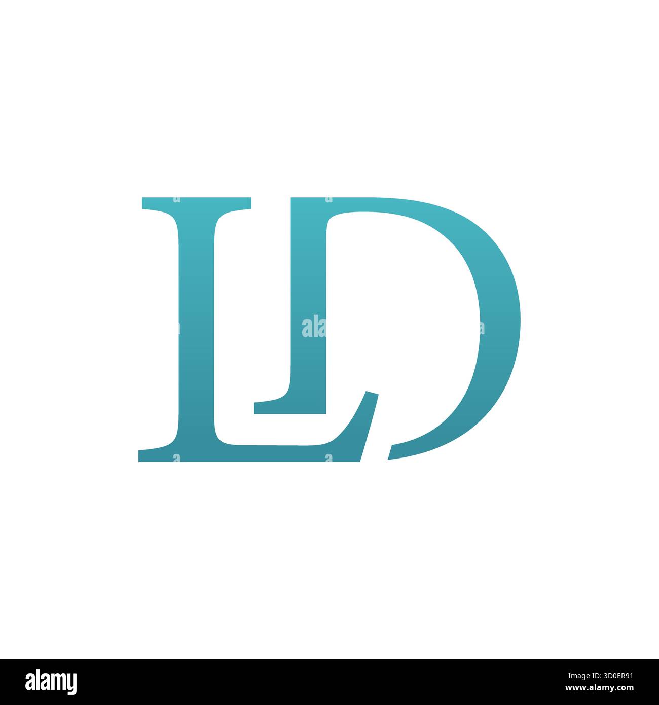 Elegante logo LD a lettera monogramma in un moderno stile sfumato. Perfetto per progetti di branding, identità aziendale o design creativo. Illustrazione Vettoriale