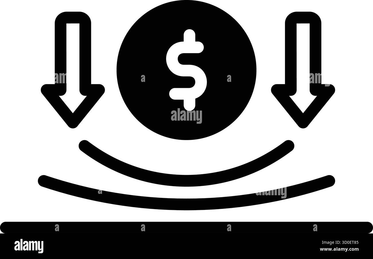 Icona della resilienza economica, economica Illustrazione Vettoriale