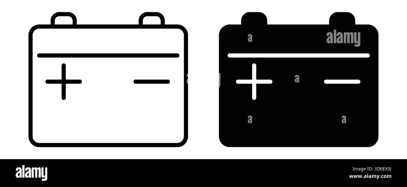 Questa illustrazione mostra icone della batteria in bianco e nero, che mostrano i simboli di immagazzinamento dell'energia e di alimentazione. Ideale per progetti tecnologici e di progettazione. Illustrazione Vettoriale Questa illustrazione mostra icone della batteria in bianco e nero, che mostrano i simboli di immagazzinamento dell'energia e di alimentazione. Ideale per progetti tecnologici e di progettazione. Illustrazione Vettoriale