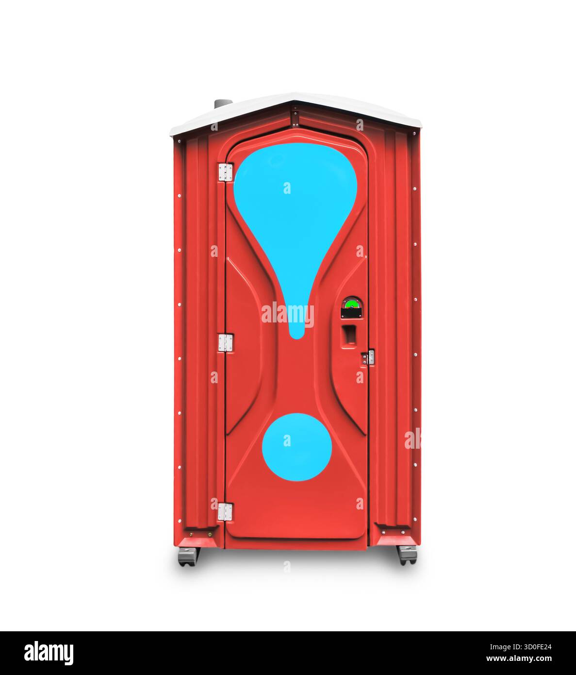 WC portatile rosso isolato su bianco. Foto di alta qualità Foto Stock