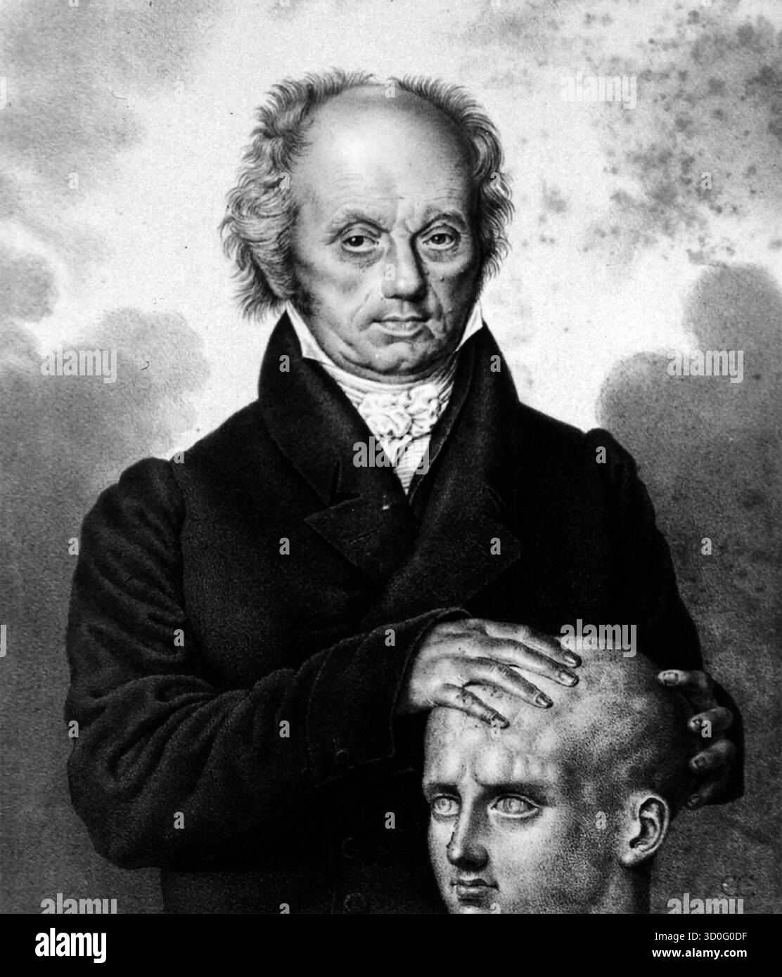 FRANZ JOSEPH GALL (1758-1828) fisiologo tedesco e fondatore della pseudoscienza della frenologia Foto Stock