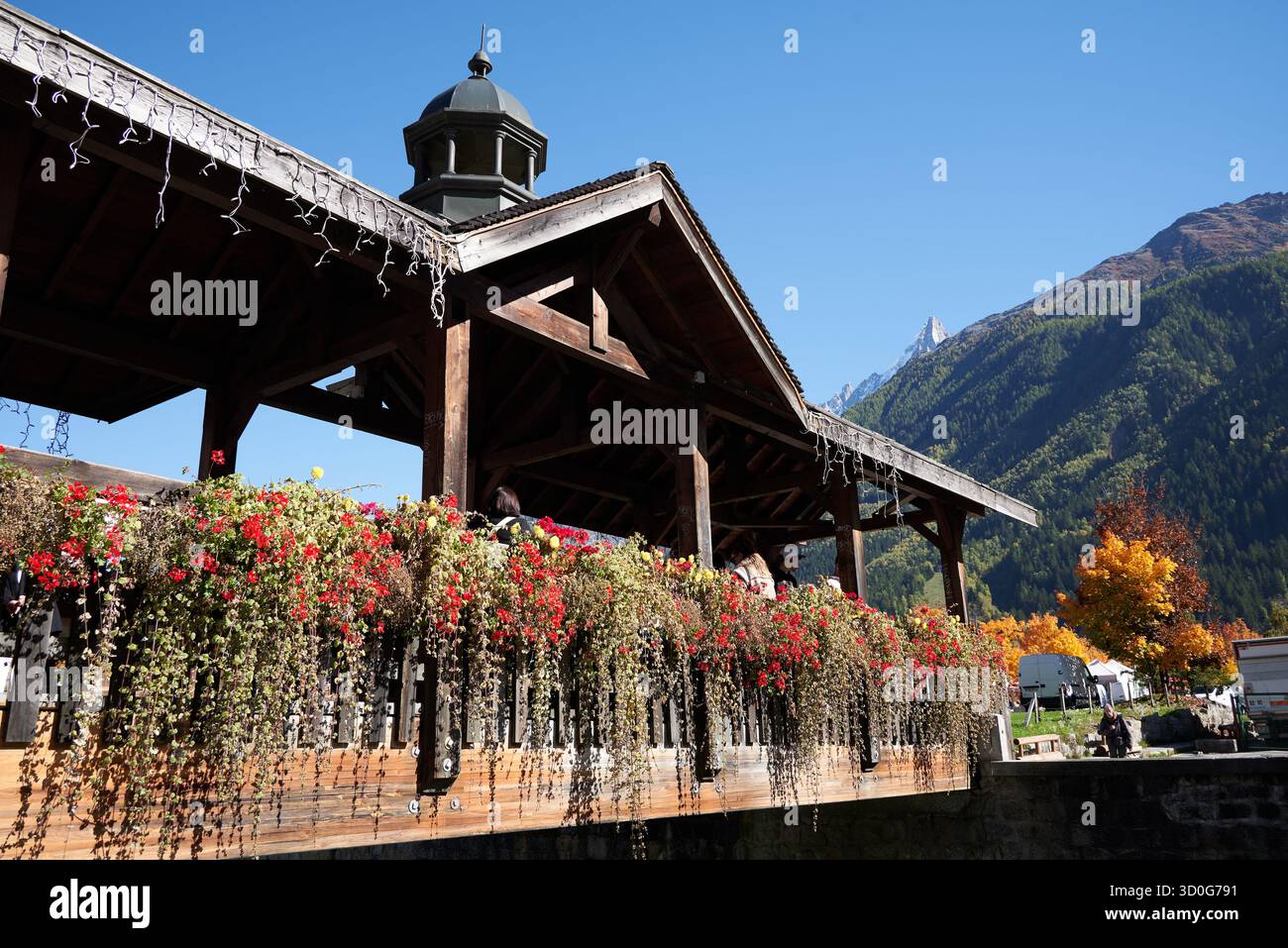 Innenstadt von Chamonix-Mont-Blanc Foto Stock