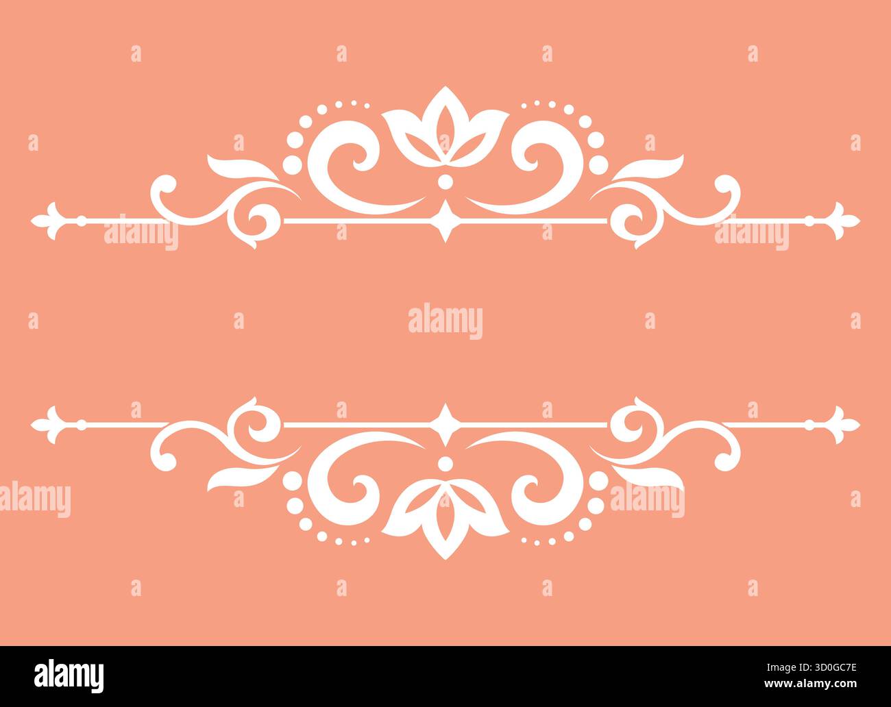 Elemento rosa vintage. Design vettoriale grafico. Decorazioni grafiche damascate Illustrazione Vettoriale