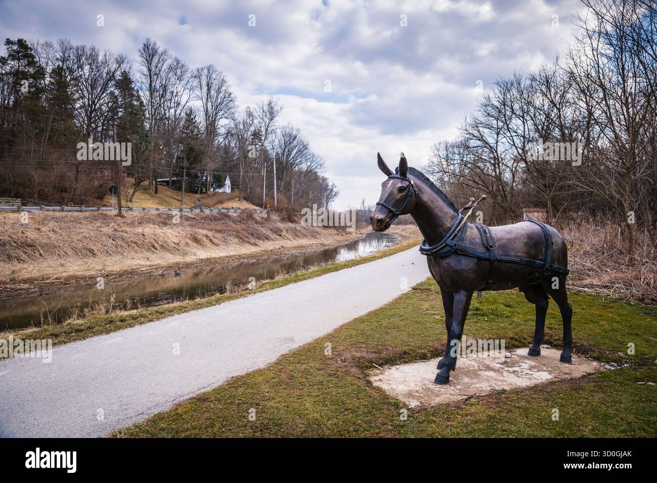 Brecksville, OHIO USA - 19 marzo 2019: Il Canal Exploration Center del Cuyahoga Valley National Park racconta la storia americana dell'era Canal. Foto Stock