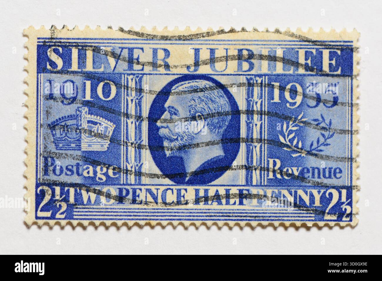 Francobolli dal Regno Unito, King George V, Silver Jubilee, Color Ultramarine, 1935 Foto Stock