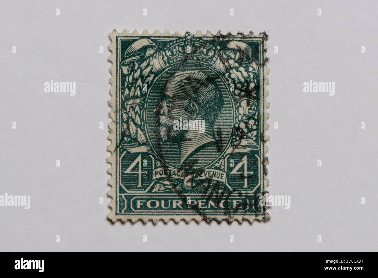 Francobolli dal Regno Unito, King George V, colore: Ardesia Green, 1912 Foto Stock