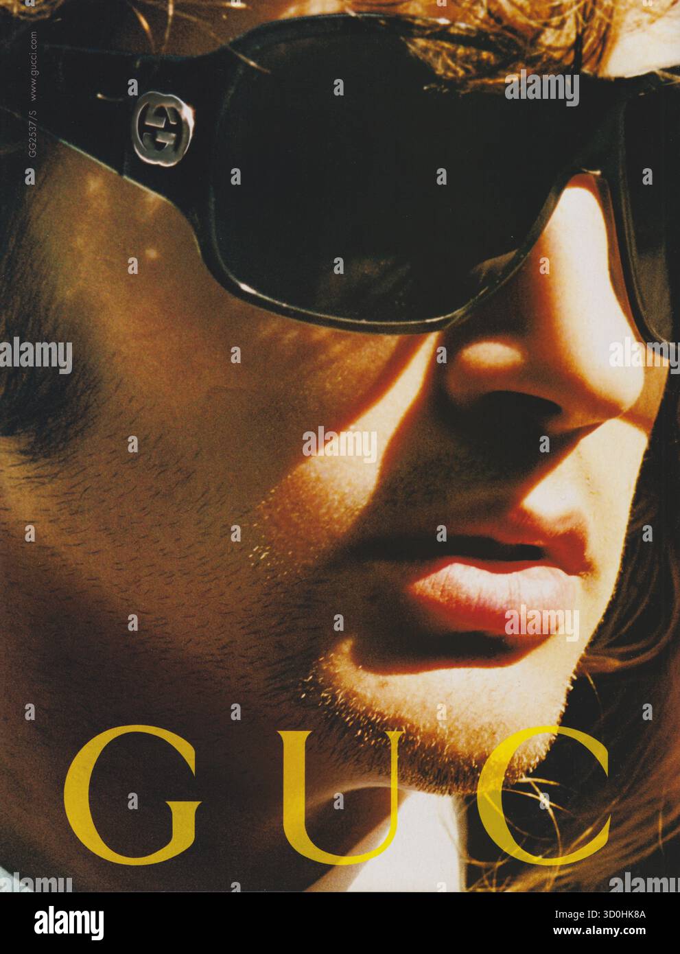 Poster pubblicitario GUCCI casa di moda rivista di carta da 2004 anni, pubblicità, pubblicità creativa GUCCI 2000s Foto Stock