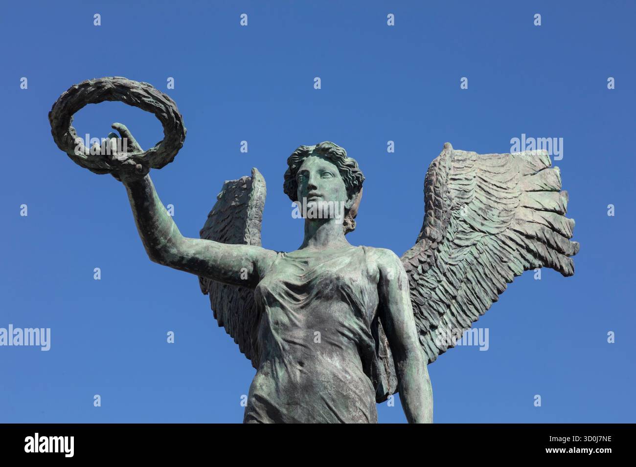 Il Monumento alla resistenza di Eustathios Leontis è stato inaugurato nel 1992 nella città di Ermoupoli - Isola di Syros, Isole Cicladi, Grecia Foto Stock