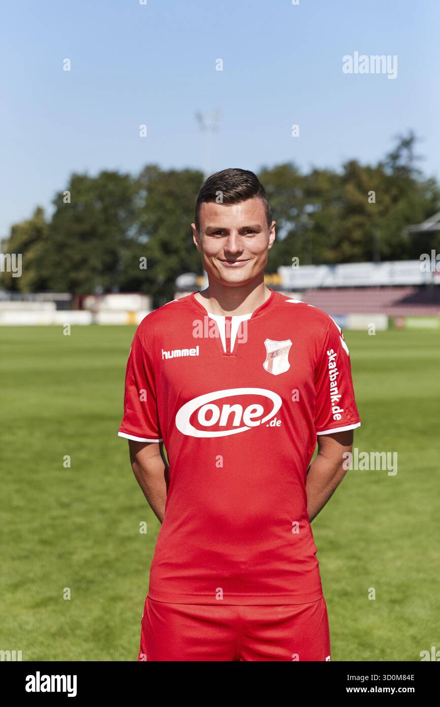Ritratti di giocatori, squadre e giocatori ZFC Meuselwitz stagione 2016-207 Foto Stock