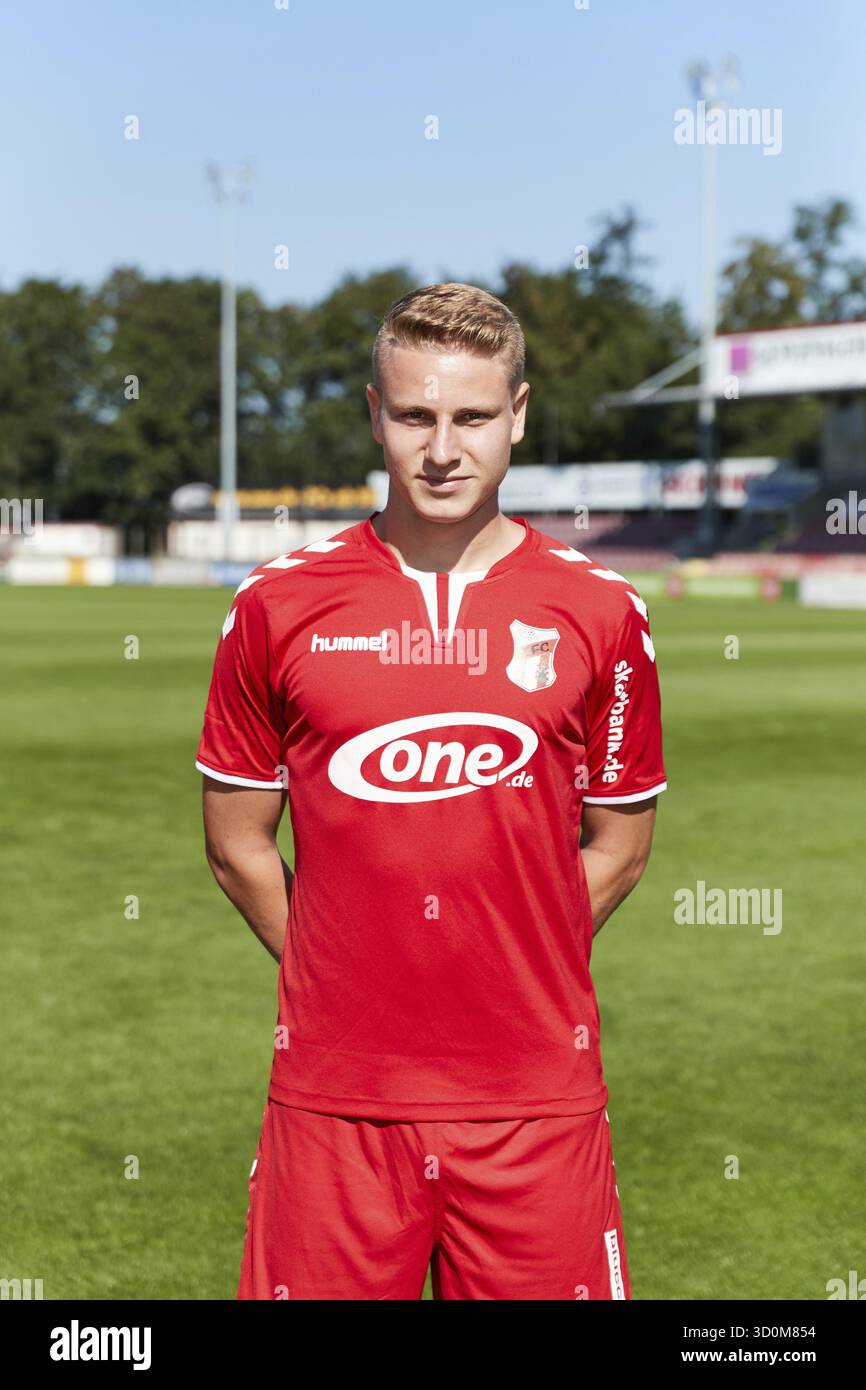 Ritratti di giocatori, squadre e giocatori ZFC Meuselwitz stagione 2016-207 Foto Stock