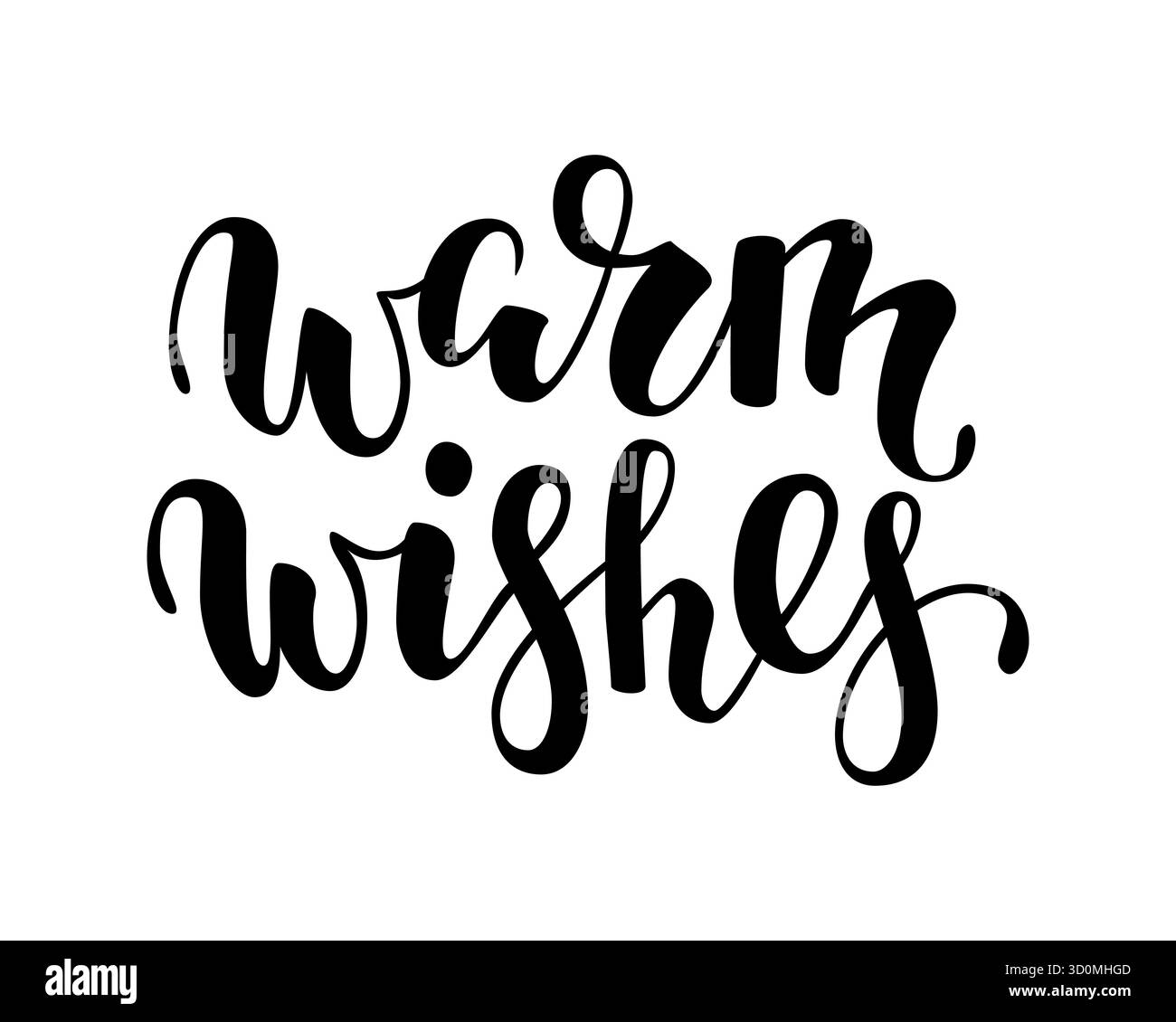 cordiali auguri. Calligrafia creativa disegnata a mano, scrittura a pennello. Crea biglietti d'auguri per le feste e inviti a buon Natale e felice anno nuovo Illustrazione Vettoriale