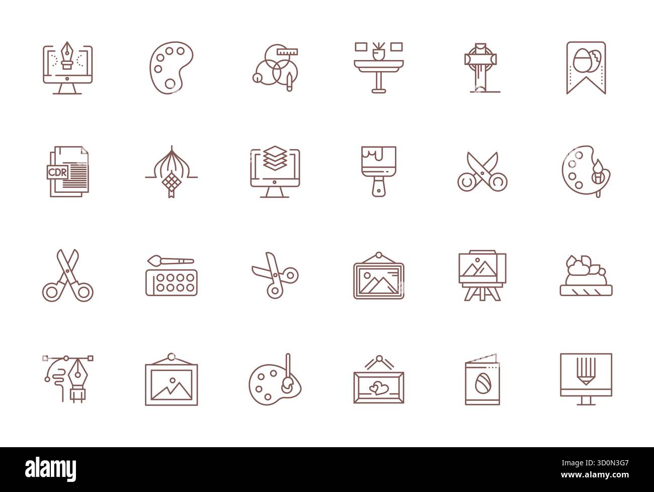 Le 24 icone vettoriali Bold Line Grid sono state progettate in modo esperto per la grafica, progettate con una risoluzione 64 x 64 per un'integrazione e prestazioni impeccabili. Illustrazione Vettoriale