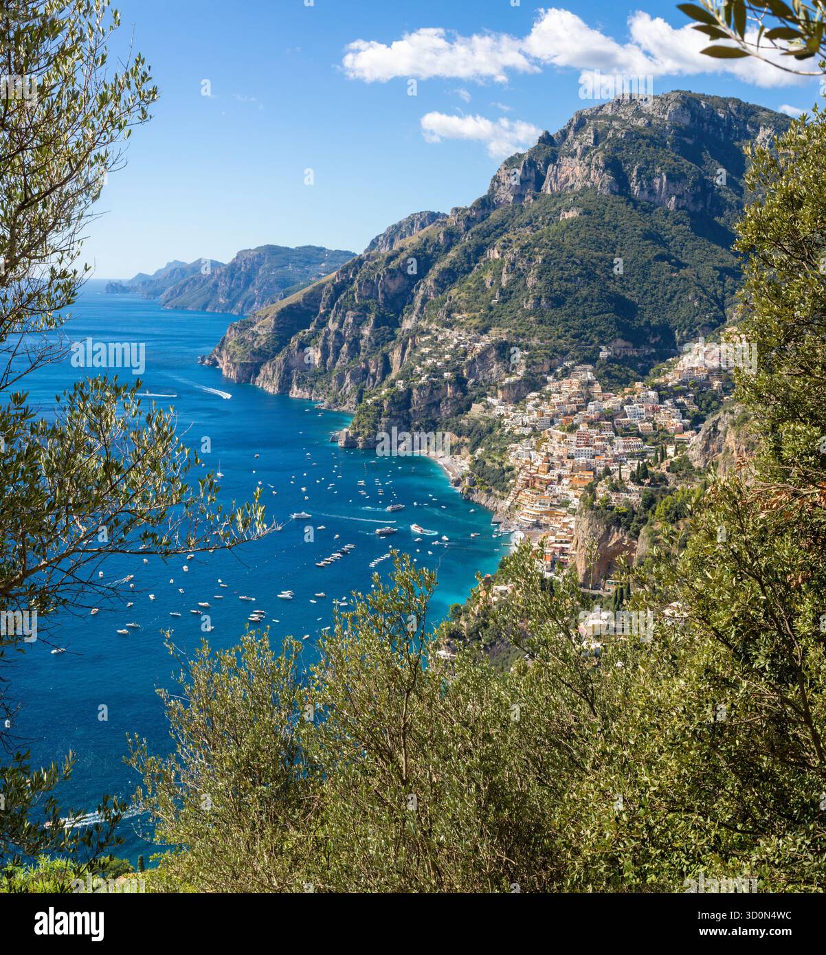 Sentiero degli dei - l'escursione costiera amalfitana - Sentiero degli dei - Positano. Foto Stock